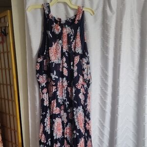 Lane Bryant Red White Blue Sleeveless Halter Maxi Sundress